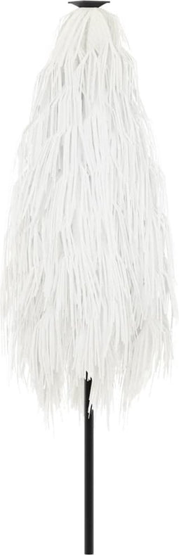 vidaXL - Parasol - met - stalen - paal - 223x223x213 - cm - wit
