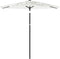 vidaXL - Parasol - met - stalen - paal - 223x223x213 - cm - wit