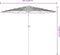 vidaXL - Parasol - met - stalen - paal - 223x223x213 - cm - wit