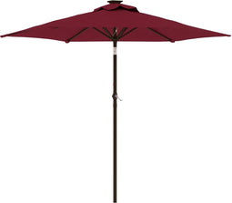 vidaXL - Parasol - met - stalen - paal - 225x225x212 - cm - bordeauxrood
