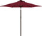 vidaXL - Parasol - met - stalen - paal - 225x225x212 - cm - bordeauxrood