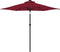 vidaXL - Parasol - met - stalen - paal - 225x225x212 - cm - bordeauxrood