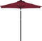 vidaXL - Parasol - met - stalen - paal - 225x225x212 - cm - bordeauxrood