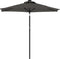 vidaXL - Parasol - met - stalen - paal - 225x225x212 - cm - antracietkleurig