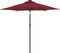 vidaXL - Parasol - met - stalen - paal - 225x225x212 - cm - bordeauxrood