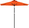 vidaXL - Parasol - met - stalen - paal - 225x225x212 - cm - terracottakleurig