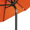 vidaXL - Parasol - met - stalen - paal - 225x225x212 - cm - terracottakleurig