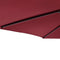 vidaXL - Parasol - met - stalen - paal - 225x225x212 - cm - bordeauxrood