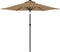 vidaXL - Parasol - met - stalen - paal - 225x225x212 - cm - taupe