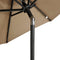 vidaXL - Parasol - met - stalen - paal - 225x225x212 - cm - taupe