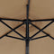 vidaXL - Parasol - met - stalen - paal - 225x225x212 - cm - taupe