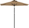 vidaXL - Parasol - met - stalen - paal - 225x225x212 - cm - taupe