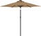 vidaXL - Parasol - met - stalen - paal - 225x225x212 - cm - taupe