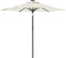vidaXL - Parasol - met - stalen - paal - 225x225x212 - cm - wit