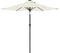 vidaXL - Parasol - met - stalen - paal - 225x225x212 - cm - wit