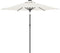vidaXL - Parasol - met - stalen - paal - 225x225x212 - cm - wit