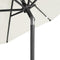 vidaXL - Parasol - met - stalen - paal - 225x225x212 - cm - wit
