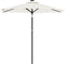 vidaXL - Parasol - met - stalen - paal - 225x225x212 - cm - wit