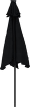 vidaXL - Parasol - met - stalen - paal - 225x225x212 - cm - zwart