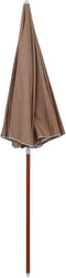 vidaXL - Parasol - met - stalen - paal - 240 - cm - taupe