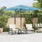 vidaXL - Parasol - met - stalen - paal - 248x248x248 - cm - blauw