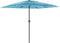 vidaXL - Parasol - met - stalen - paal - 248x248x248 - cm - blauw