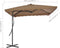 vidaXL - Parasol - met - stalen - paal - 250x250 - cm - taupe