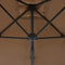 vidaXL - Parasol - met - stalen - paal - 250x250 - cm - taupe