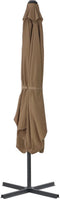 vidaXL - Parasol - met - stalen - paal - 250x250 - cm - taupe