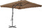vidaXL - Parasol - met - stalen - paal - 250x250 - cm - taupe