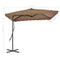 vidaXL - Parasol - met - stalen - paal - 250x250 - cm - taupe