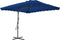 vidaXL - Parasol - met - stalen - paal - 250x250x230 - cm - blauw