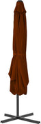 vidaXL - Parasol - met - stalen - paal - 250x250x230 - cm - terracottakleurig