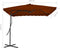 vidaXL - Parasol - met - stalen - paal - 250x250x230 - cm - terracottakleurig