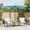 vidaXL - Parasol - met - stalen - paal - 268x268x226 - cm - blauw