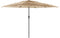 vidaXL - Parasol - met - stalen - paal - 268x268x226 - cm - bruin