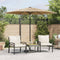 vidaXL - Parasol - met - stalen - paal - 268x268x226 - cm - bruin