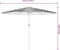 vidaXL - Parasol - met - stalen - paal - 268x268x226 - cm - bruin