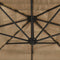 vidaXL - Parasol - met - stalen - paal - 268x268x226 - cm - bruin