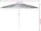vidaXL - Parasol - met - stalen - paal - 268x268x226 - cm - bruin