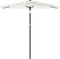 vidaXL - Parasol - met - stalen - paal - 268x268x226 - cm - wit