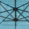 vidaXL - Parasol - met - stalen - paal - 288x288x225 - cm - blauw