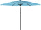 vidaXL - Parasol - met - stalen - paal - 288x288x225 - cm - blauw