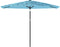 vidaXL - Parasol - met - stalen - paal - 288x288x225 - cm - blauw