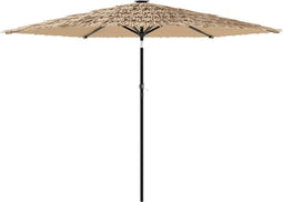 vidaXL - Parasol - met - stalen - paal - 288x288x225 - cm - bruin