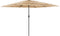 vidaXL - Parasol - met - stalen - paal - 288x288x225 - cm - bruin