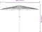 vidaXL - Parasol - met - stalen - paal - 288x288x225 - cm - bruin