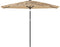 vidaXL - Parasol - met - stalen - paal - 288x288x225 - cm - bruin