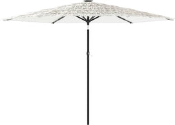 vidaXL - Parasol - met - stalen - paal - 288x288x225 - cm - wit