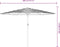 vidaXL - Parasol - met - stalen - paal - 288x288x225 - cm - wit
